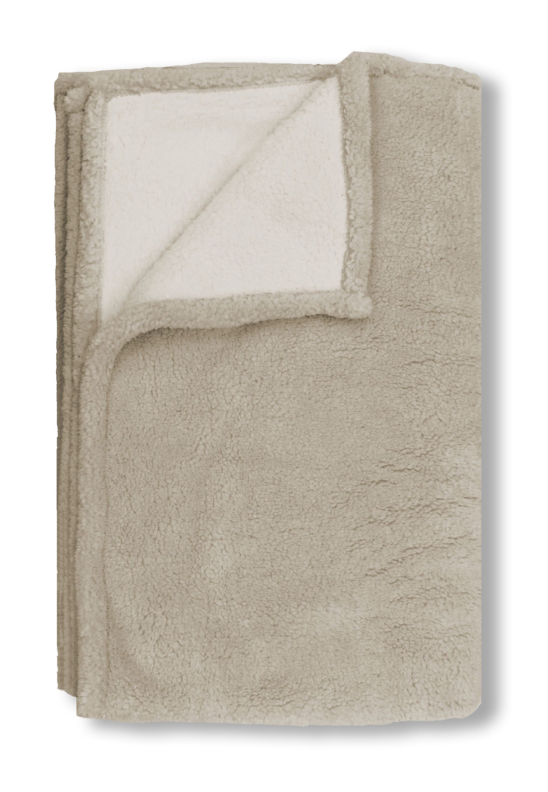 Biberna DECKE-Wohndecke ca. 150x200cm in Farbe Kitt, Dekoration für Zuhause, Teppich