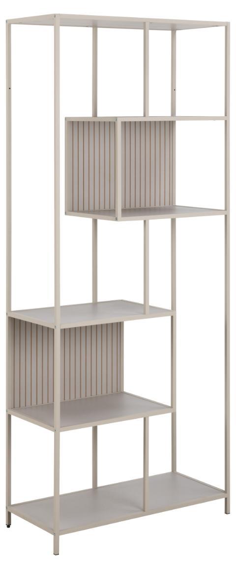 Regal SEAFORD in grau Actona Regal SEAFORD ca. B77 H185 T35 cm in Melamin grau