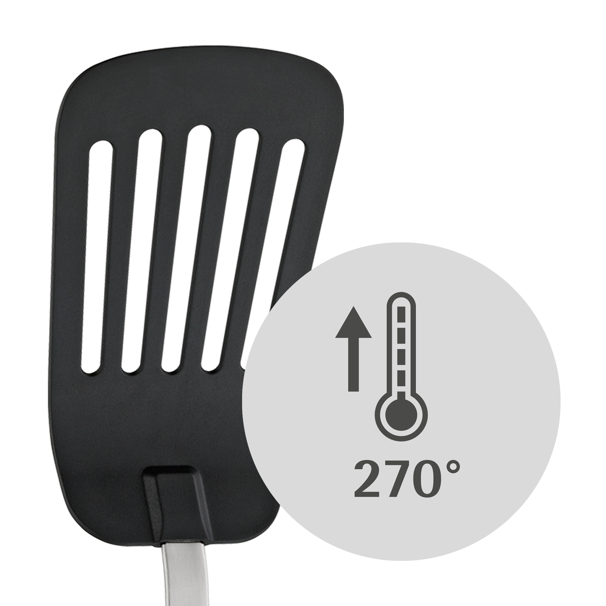 WMF Profi Plus Pfannenwender, 32 cm in Edelstahl/schwarz WMF Profi Plus Pfannenwender, 32 cm in Edelstahl/schwarz