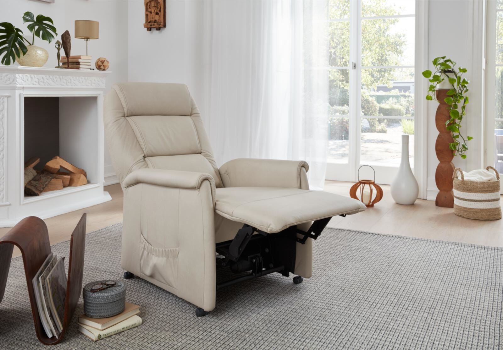 Himolla Relaxsessel QUARTETT in Leder Longlife kliff, Moebel, Stuhl, Sessel, Lehnsessel, Pflanze