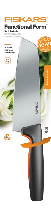 Fiskars Santoku-Messer FUNCTIONAL FORM 35cm in Farbe Black/Orange