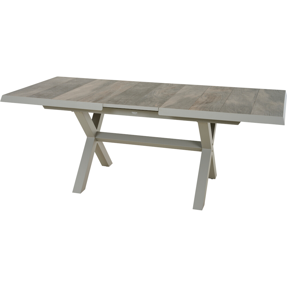 Ausziehtisch SINCRO ca. 160(200)x100cm in Farbe seidengrau, washed grey, Kaffeetisch, Esstisch, Mobiliar, Tabelle, Schreibtisch