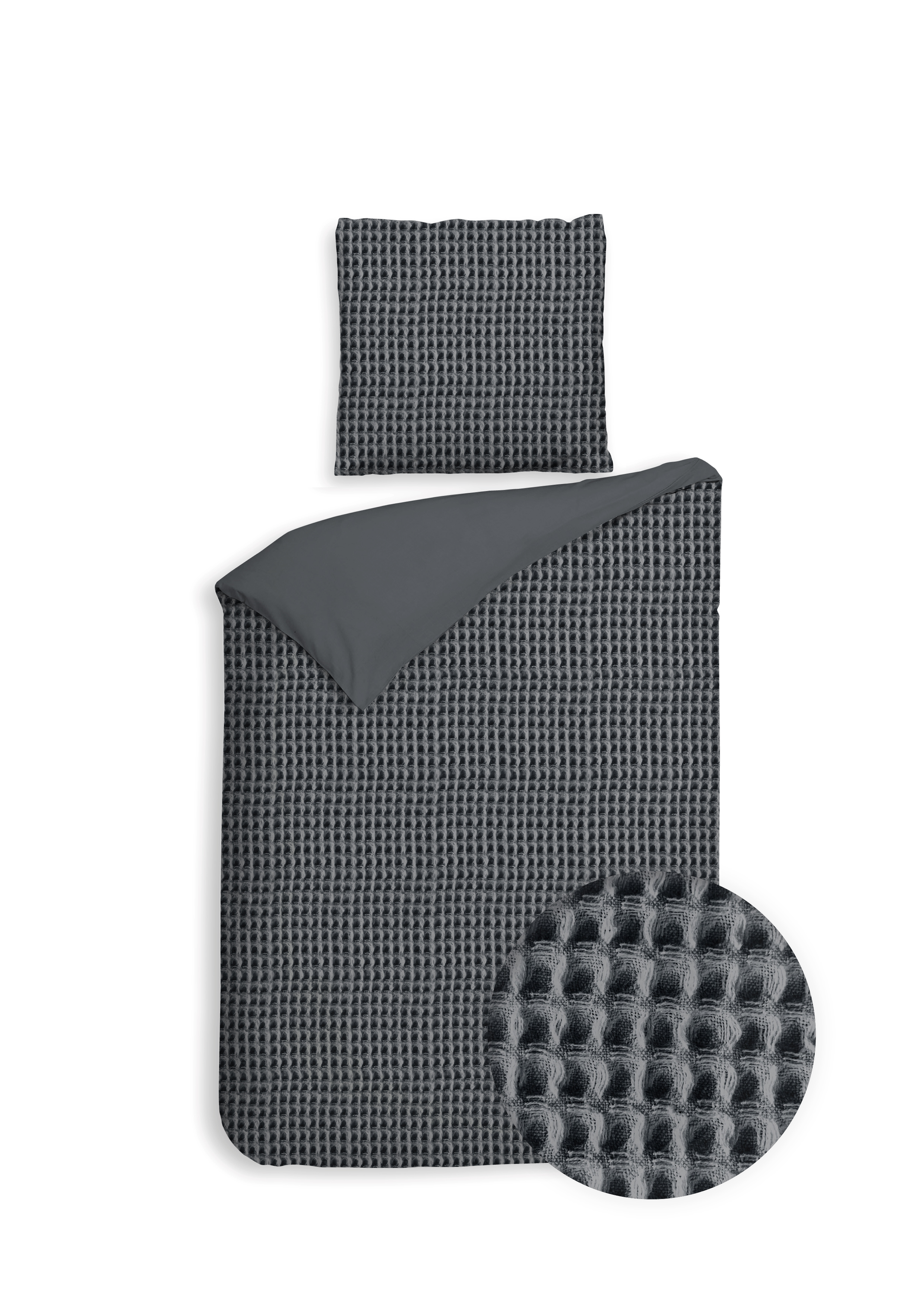 Heckettlane Bettwäsche ca. 135x200cm in Farbe Steel-Grey