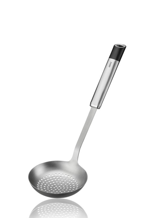 GEFU Schaumlöffel Primeline schwarz/silber