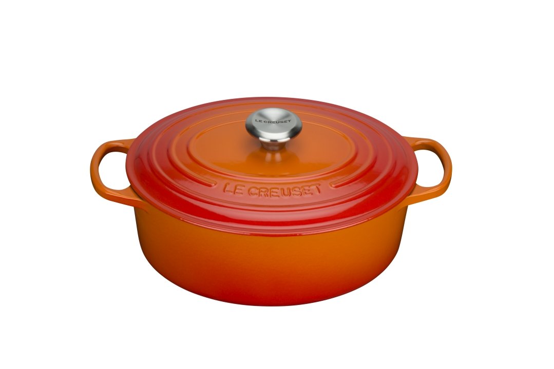 Le Creuset Bräter Sig 29cm in Farbe Ofenrot Le Creuset Bräter Ø ca. 29cm Ofenrot Oval