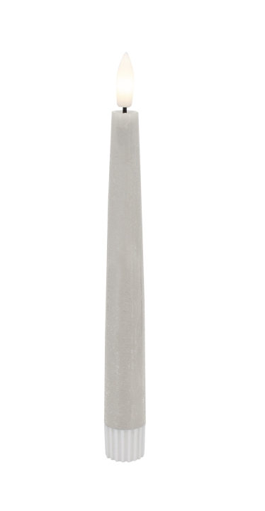 L.C. Wholesaler LED-Dinnerkerze 2er-Set BASIC ca. Ø 2,2, H 17,5cm in sand smooth, 2.2x17.5cm