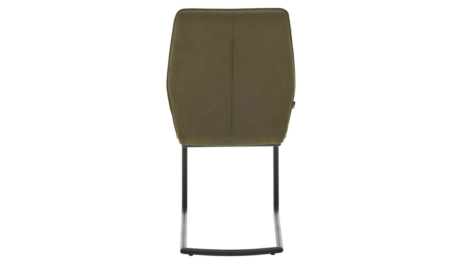 Interliving Stuhl INTERLIVING-5125 LIMITED EDITION in Mikrofaser, Fern grün, Stuhl, Schreibtischstuhl, Beige/Oliv, Stoffstuhl, Gestellstahl