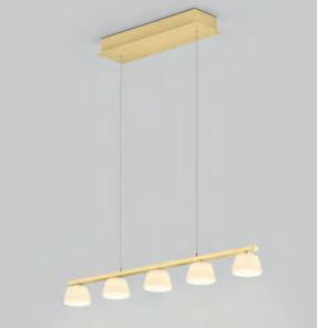 B-Leuchten Pendelleuchte JANE in Champagner, Leuchte, Beleuchtung, Leuchter, Lampe, Deckenleuchte