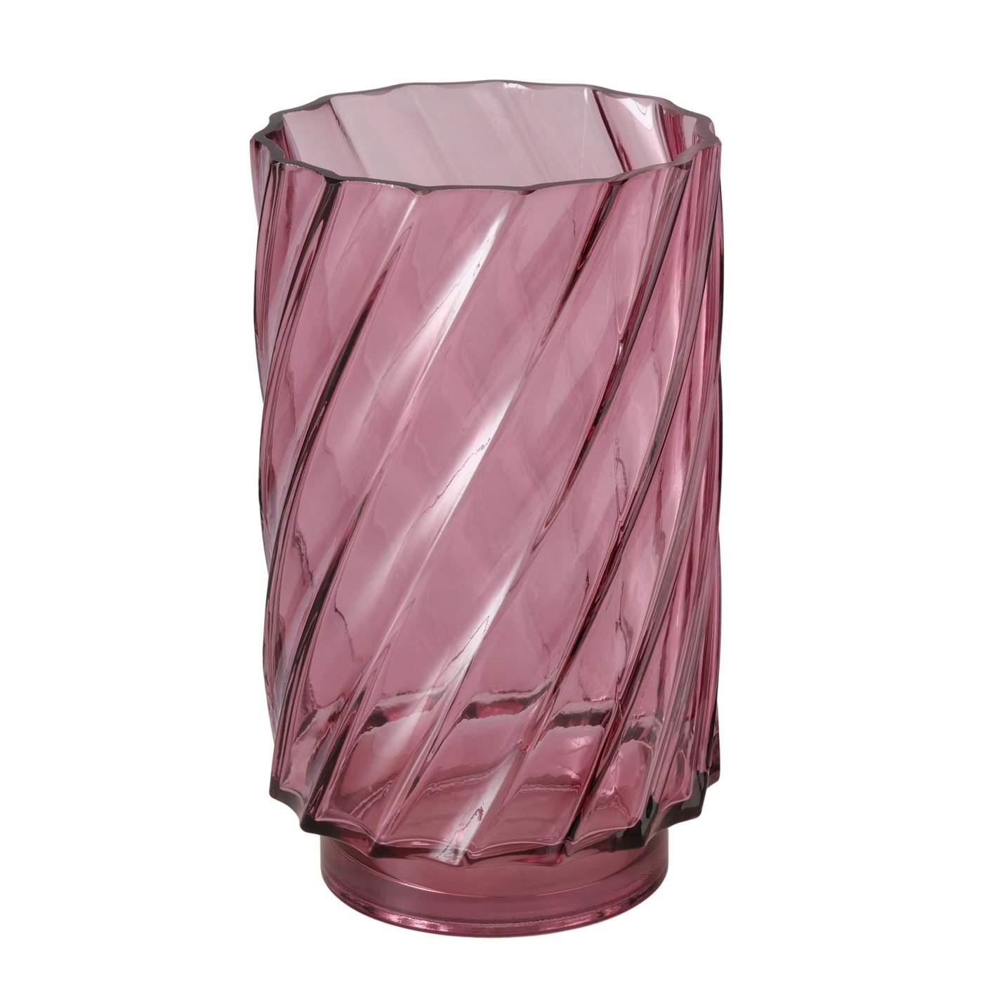 Boltze Vase Rosina in Farbe Glas lackiert dunkelrosa