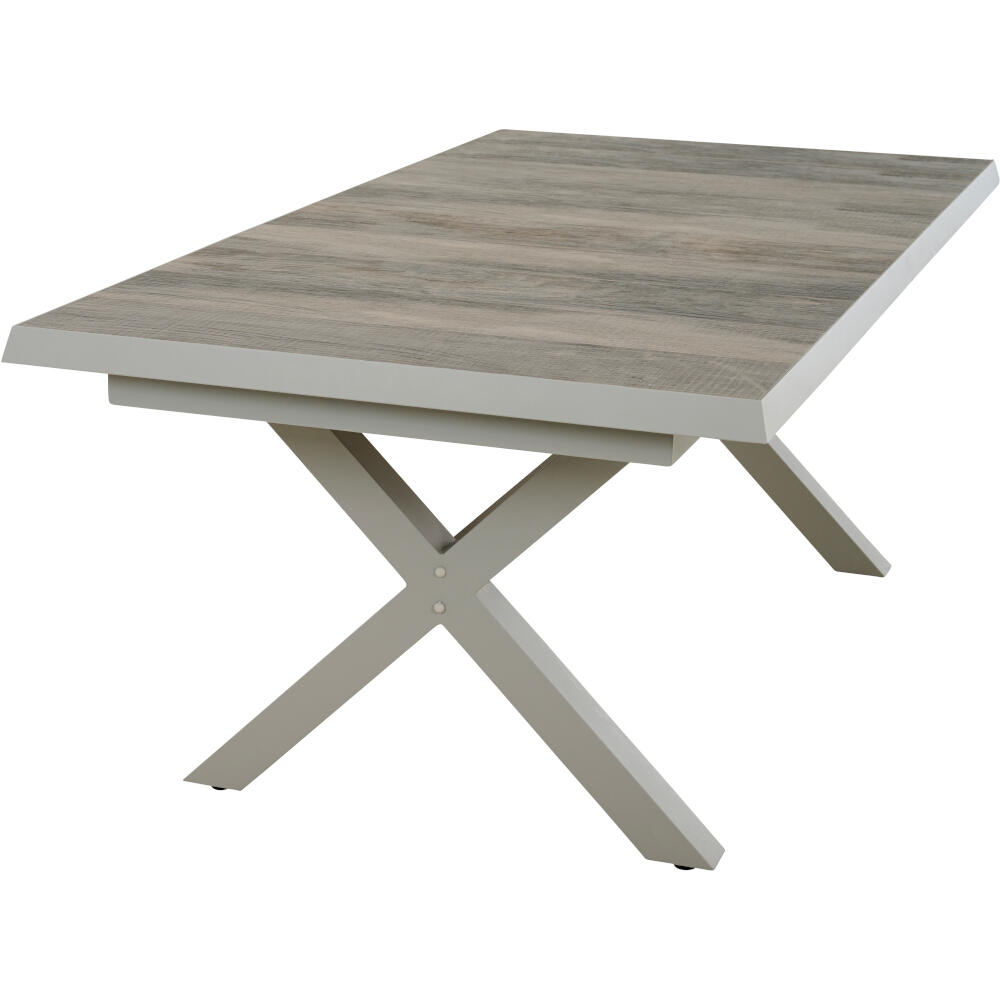 Ausziehtisch SINCRO ca. 200(260)x100cm in Farbe seidengrau, washed grey, Kaffeetisch, Mobiliar, Tabelle, Esstisch, Tischplatte