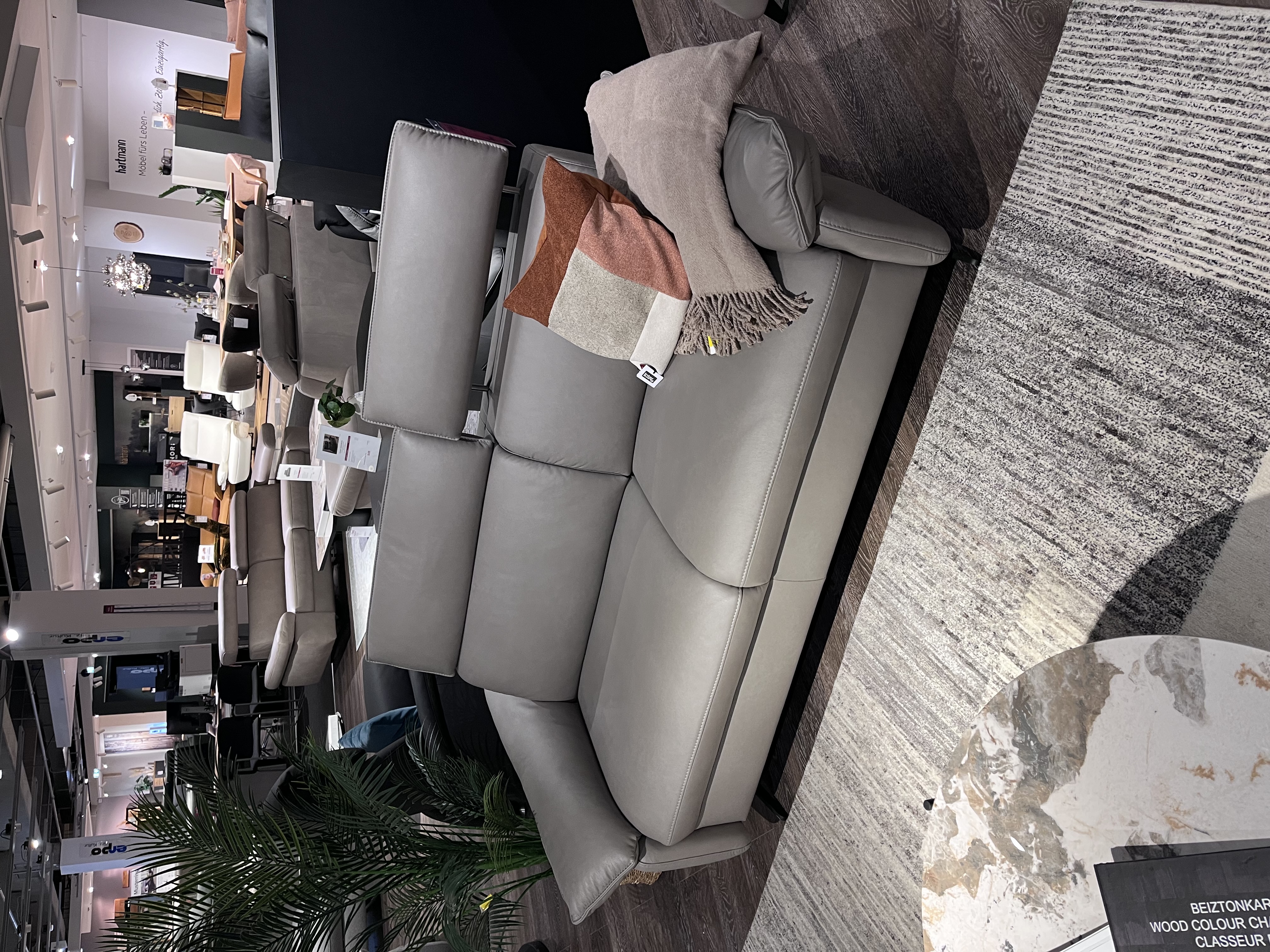 Himolla Sofa 2-sitzig SPECTRA in Leder 24 Longl.Stahl
