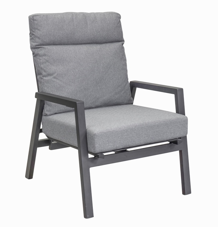 L.C. Wholesaler Sessel SONDRINO ca. B72 H98 T81 cm in Textilene silber