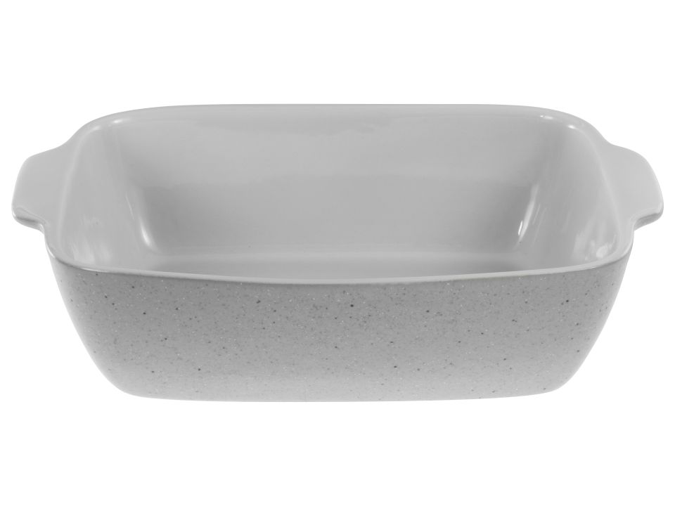 CreaTable Auflaufform Big in Farbe Grau glänzend, Ofenform, Auflaufform, Frühstücksform, Steingut, Keramik