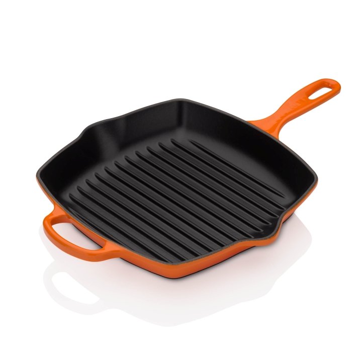 Le Creuset Grillpfanne Sig 26cm SIG in Farbe Ofenrot Le Creuset Grillpfanne Ø ca. 26cm Ofenrot Quadratisch
