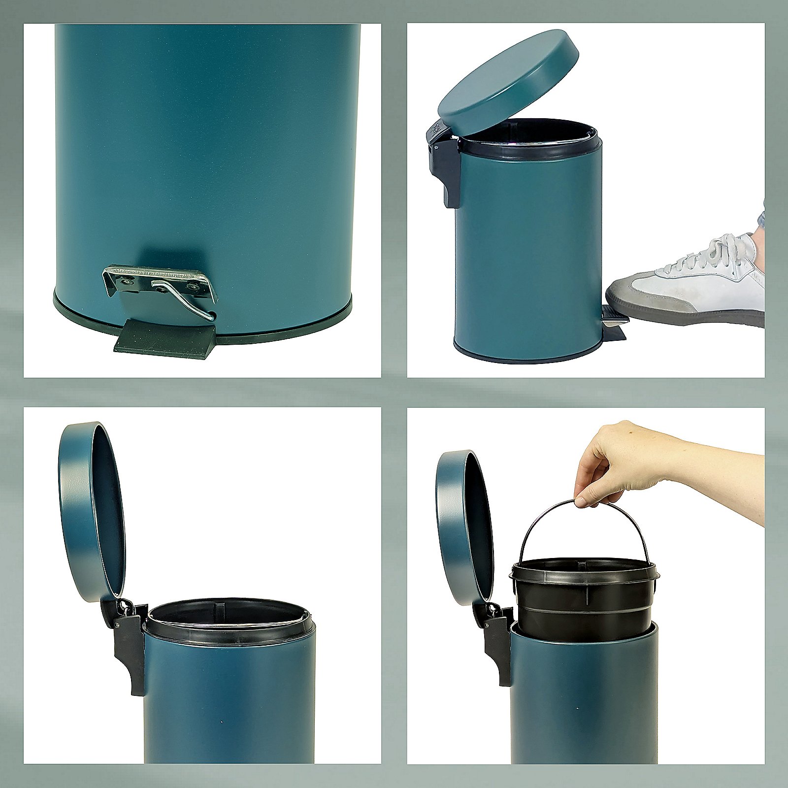 Kela Kosmetikeimer Monaco MONACO in Metall petrol