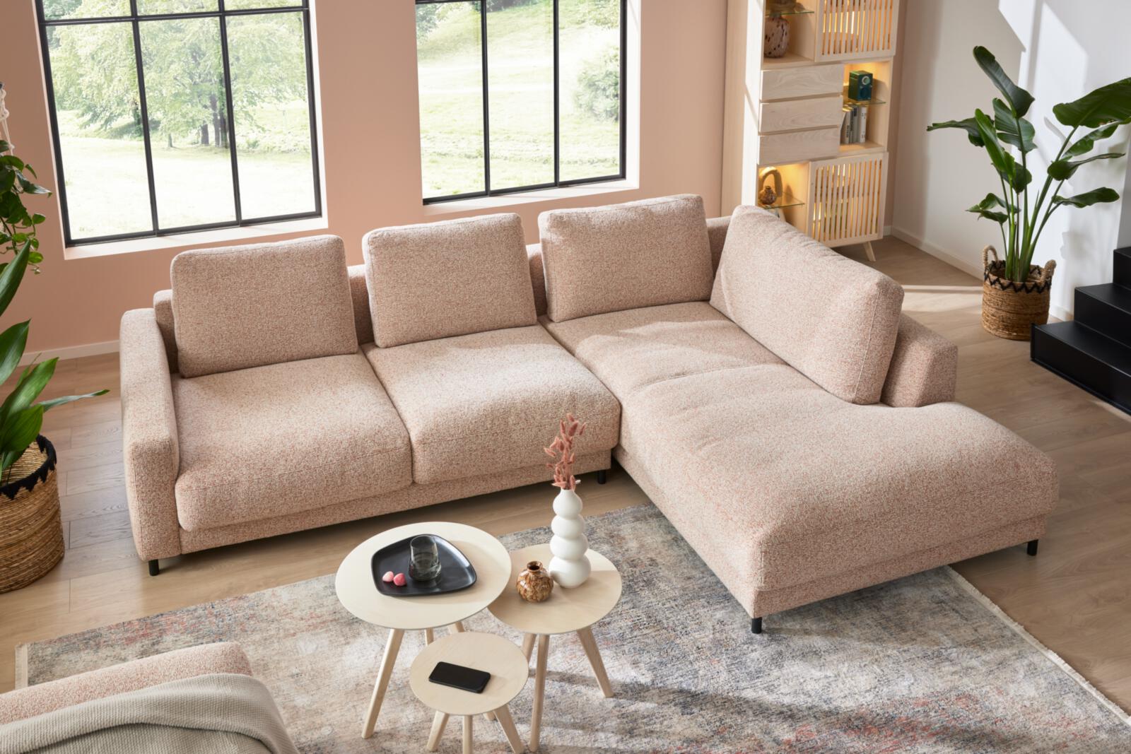 Roomio Polsterecke NO. 4103 ca. 301x223cm in Stoff Donna rusty melange