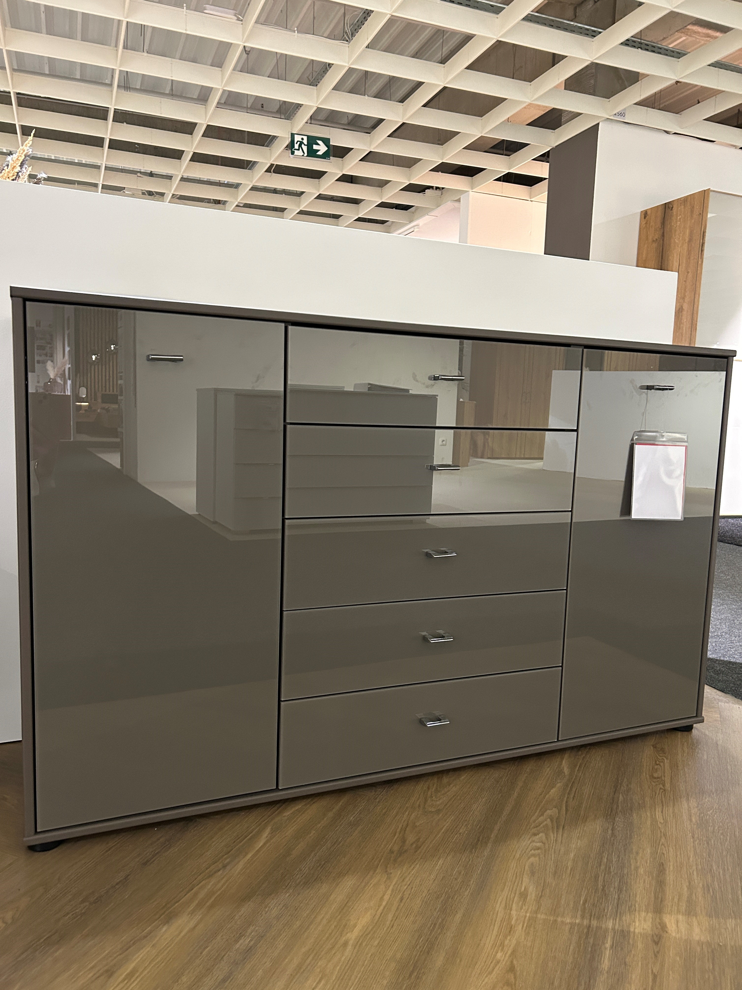 Wiemann Kombikommode TOKIO in Havanna Dekor/Glas Havanna