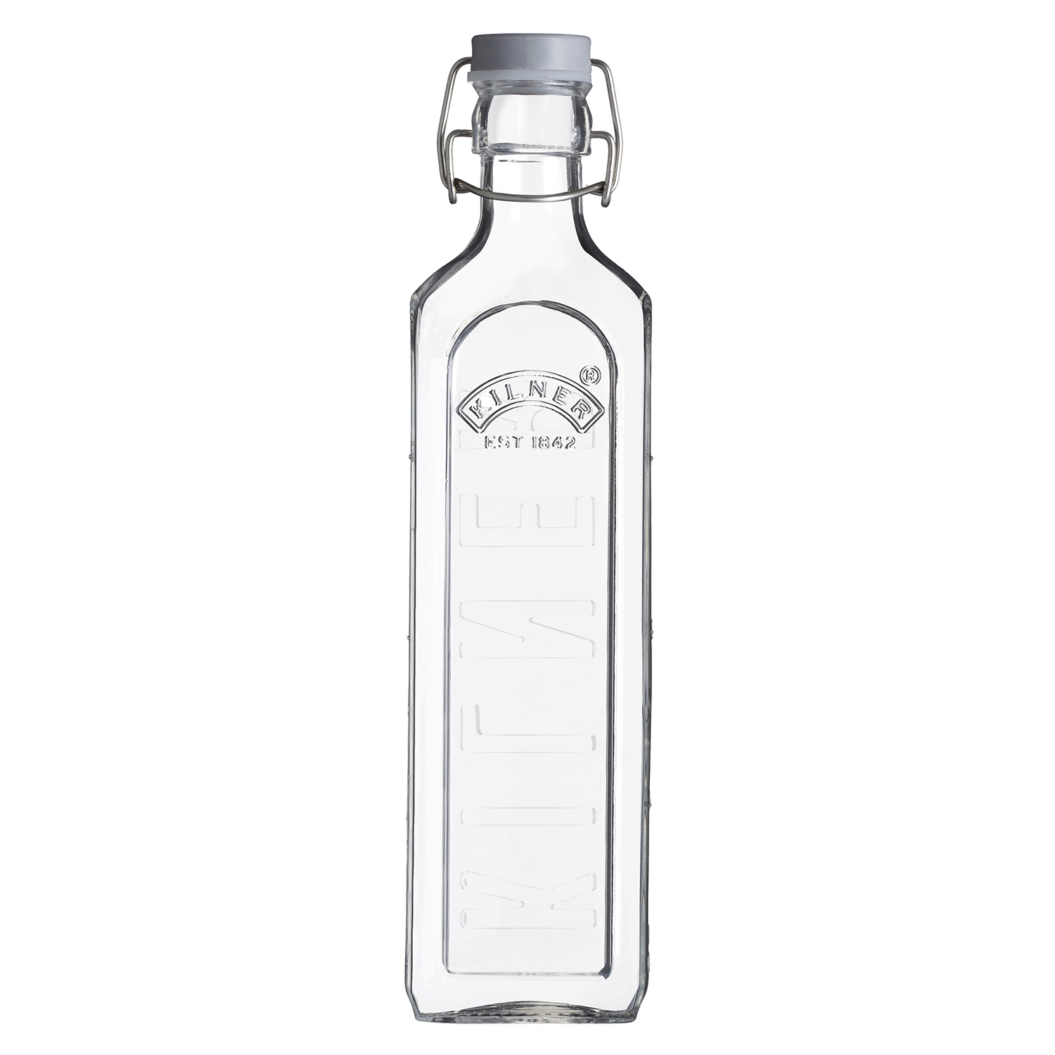 Profino Glasflasche mit Bügelverschluß, eckig, 1 Liter