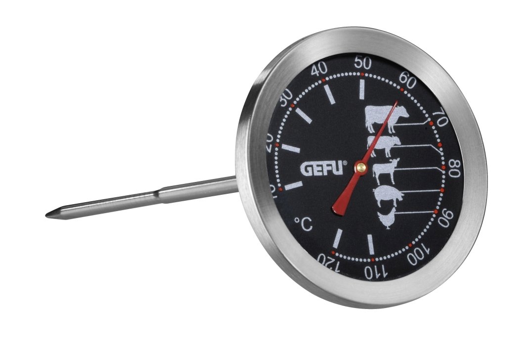 GEFU Analoges Bratenthermometer Messimo schwarz/silber
