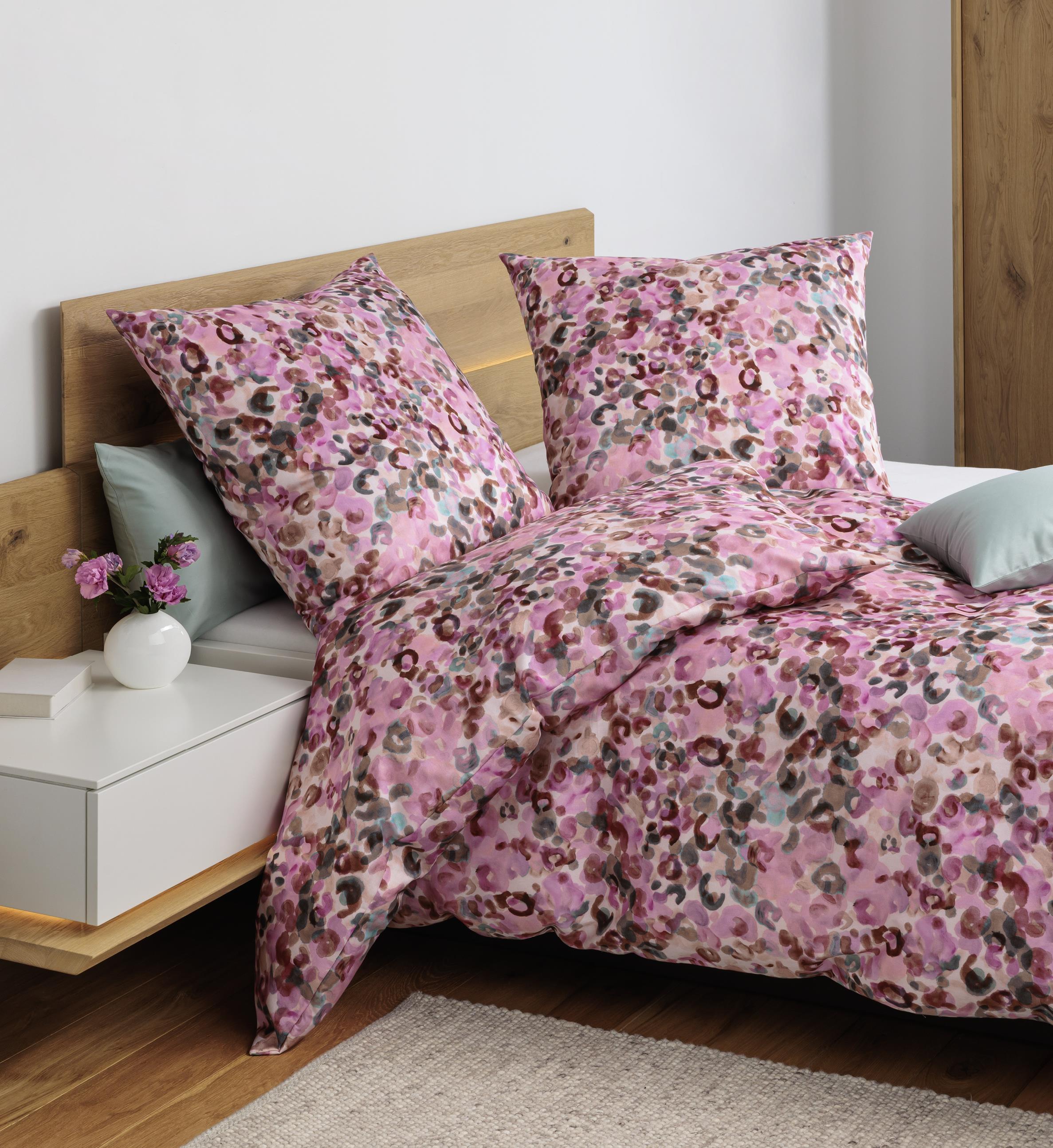 Janine Design Bettwäsche-Set 155x220 + 40x80cm MODERN ART in Farbe Rosanaturell, Moebel, Bett, Bettlaken, Kissen, Dekoration für Zuhause