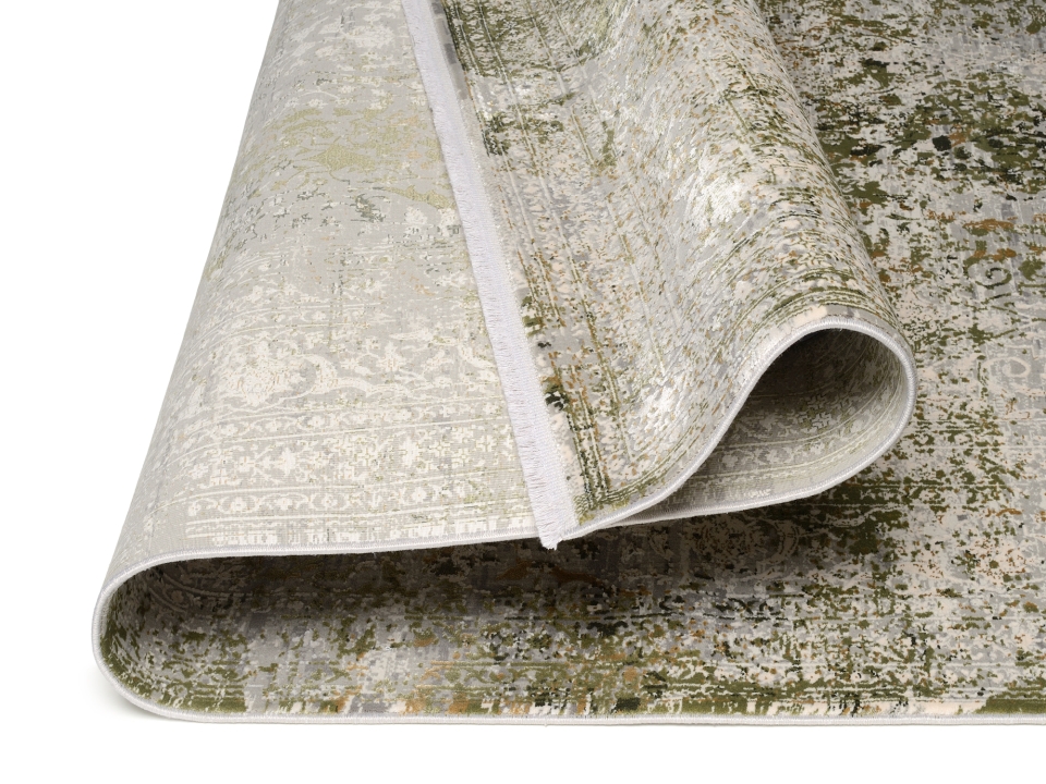 OCI Webteppich Ø ca. 160cm in Farbe grau-grün