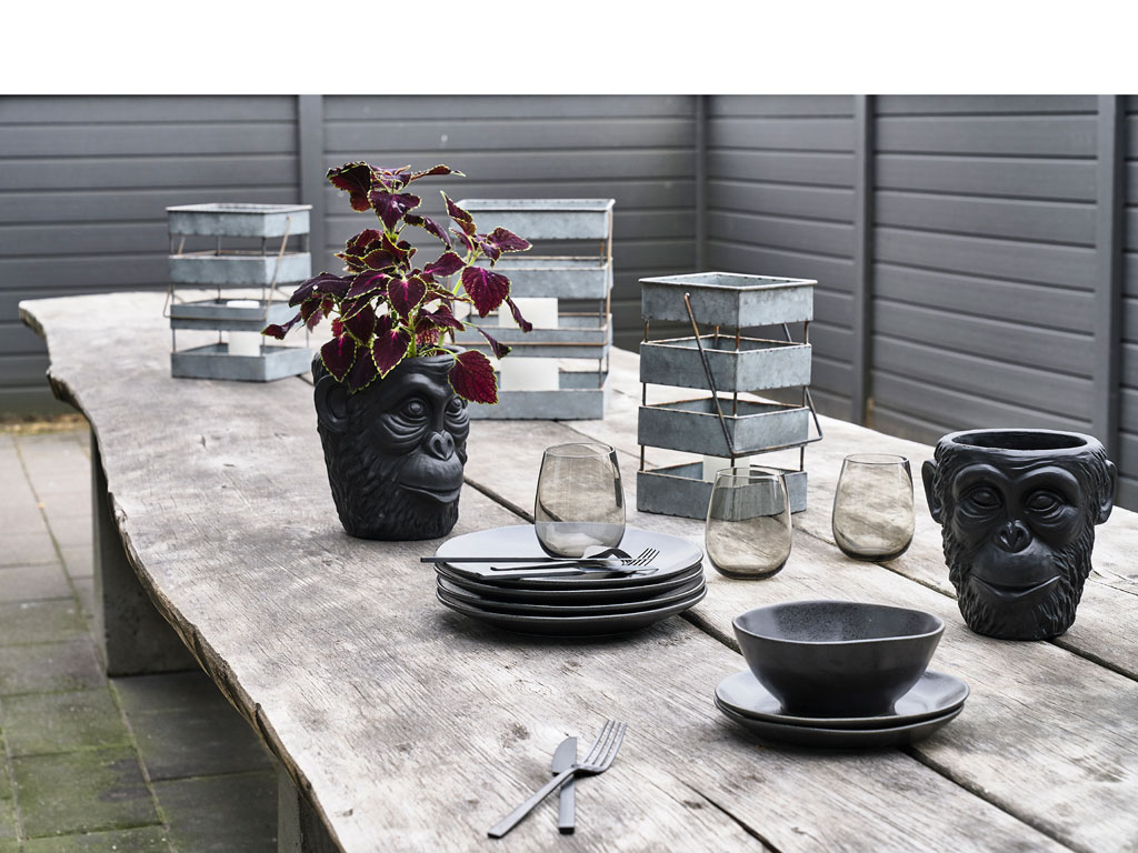 Villa Collection Übertopf 19 cm in Farbe schwarz