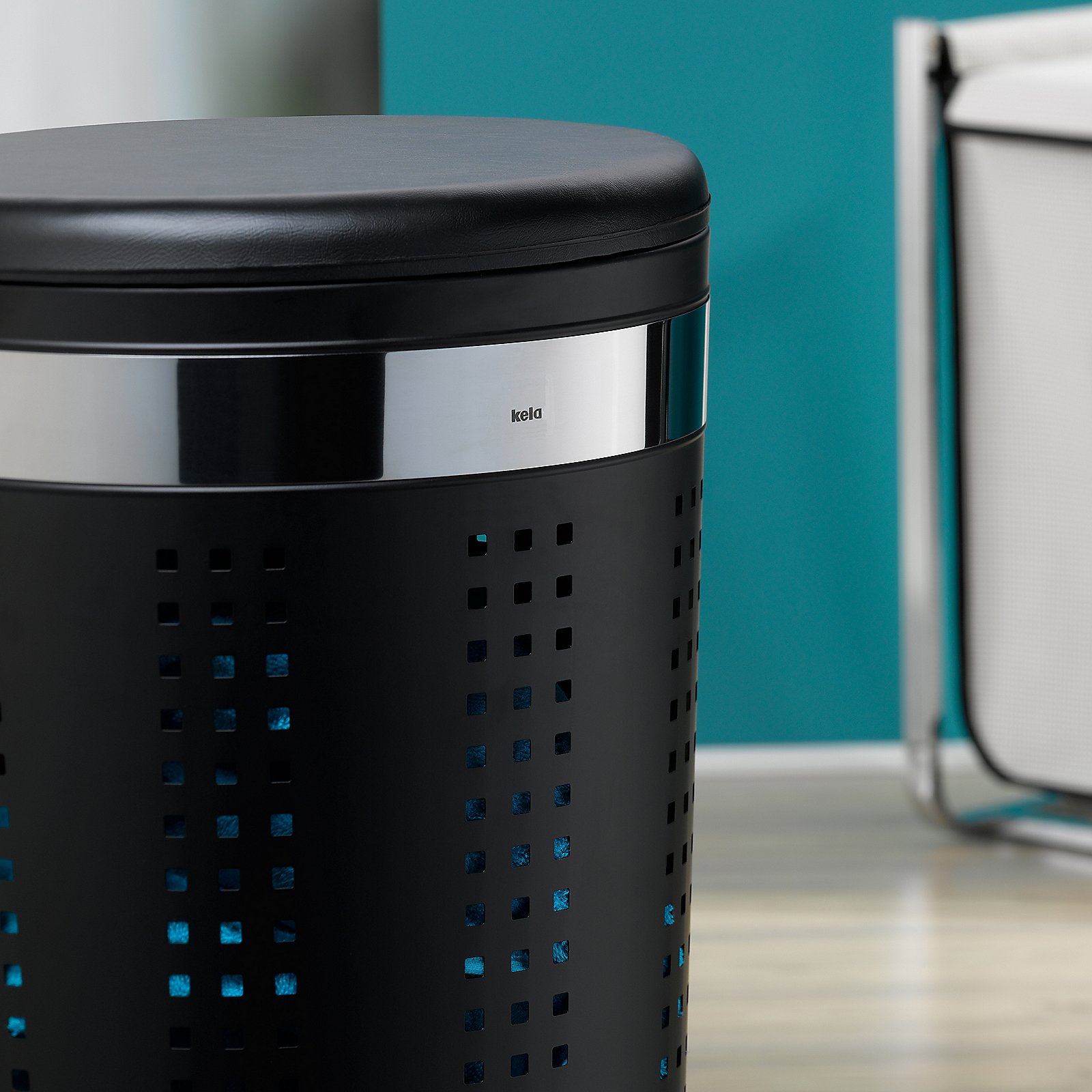 Kela Sitz-Wäschebox Sevilla SEVILLA in hellgrau Kela Sitz-Wäschebox Sevilla SEVILLA in hellgrau, Zinn, Kann, Mülleimer