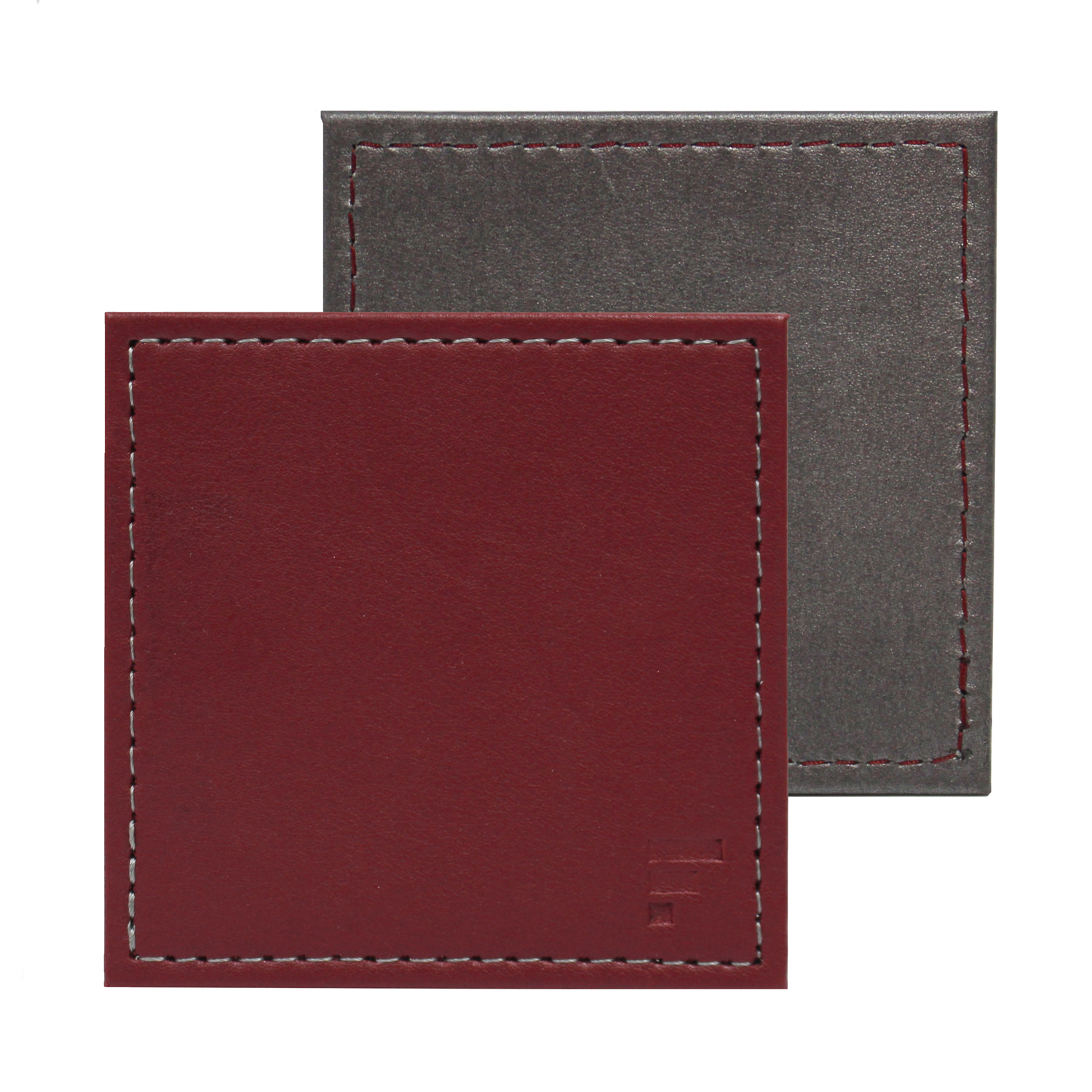 Profino DUO - Untersetzer Burgund/Anthrazit, 4er Set Untersetzer, 4er Set, 10x10cm
