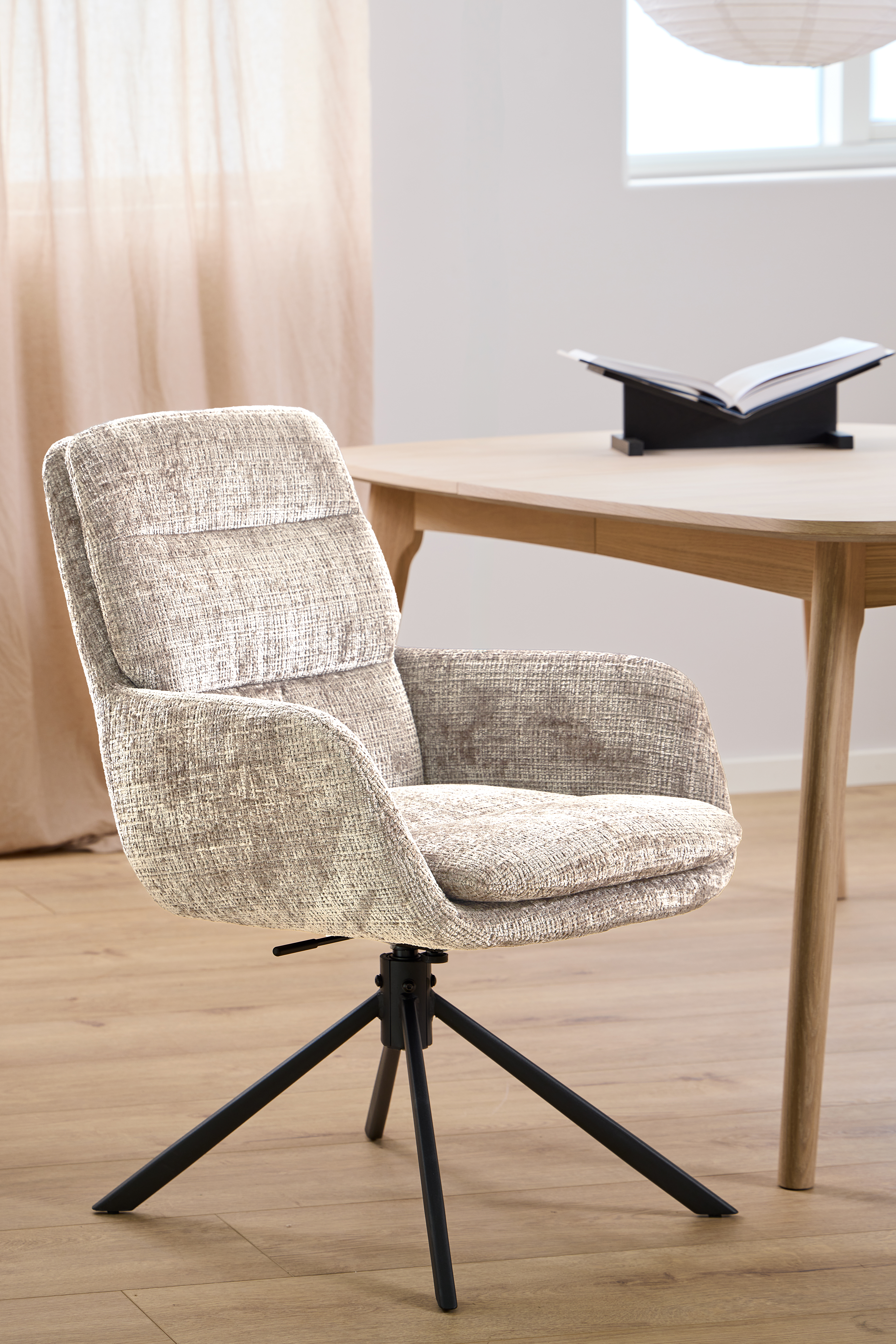 Esszimmerstuhl EDGAR in Stoff Juto beige 4