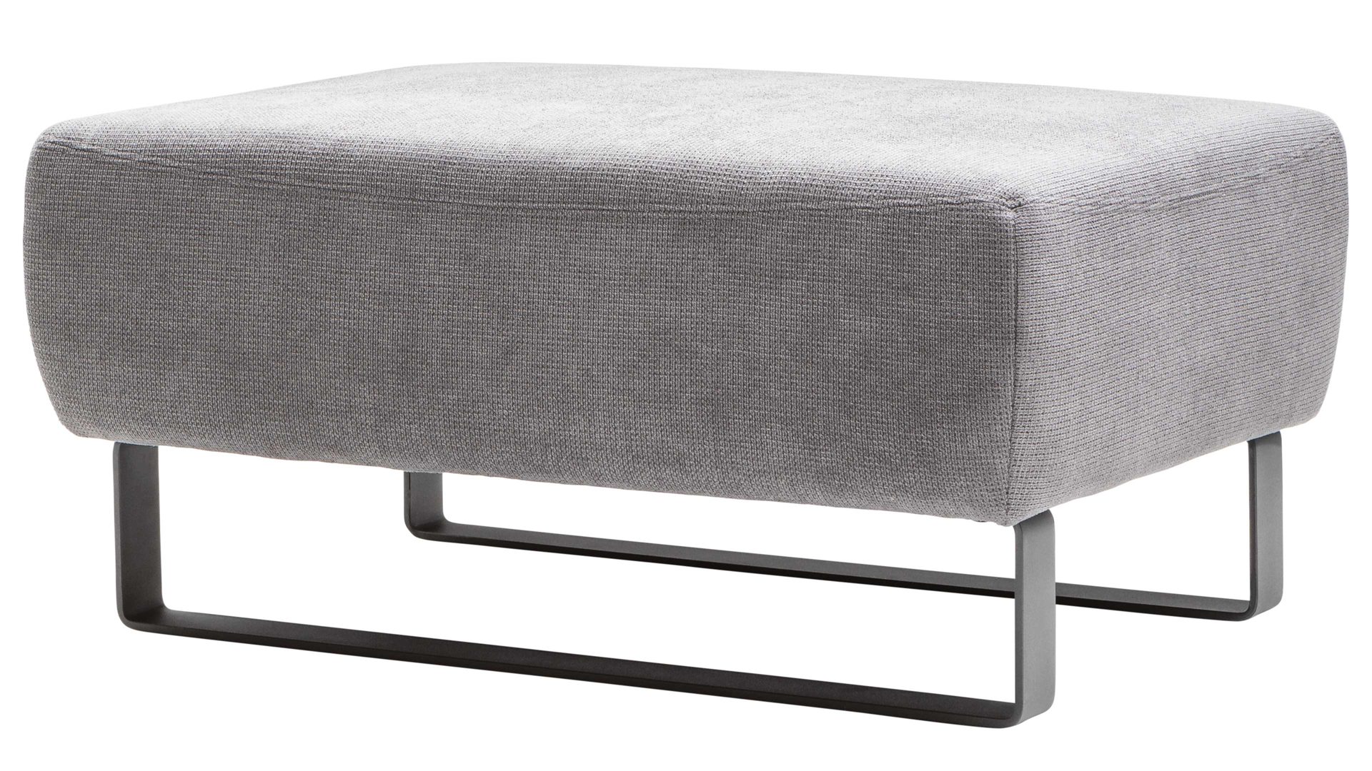 Hocker DANA in Grau Iwaniccy Hocker in Stoff Boston stone