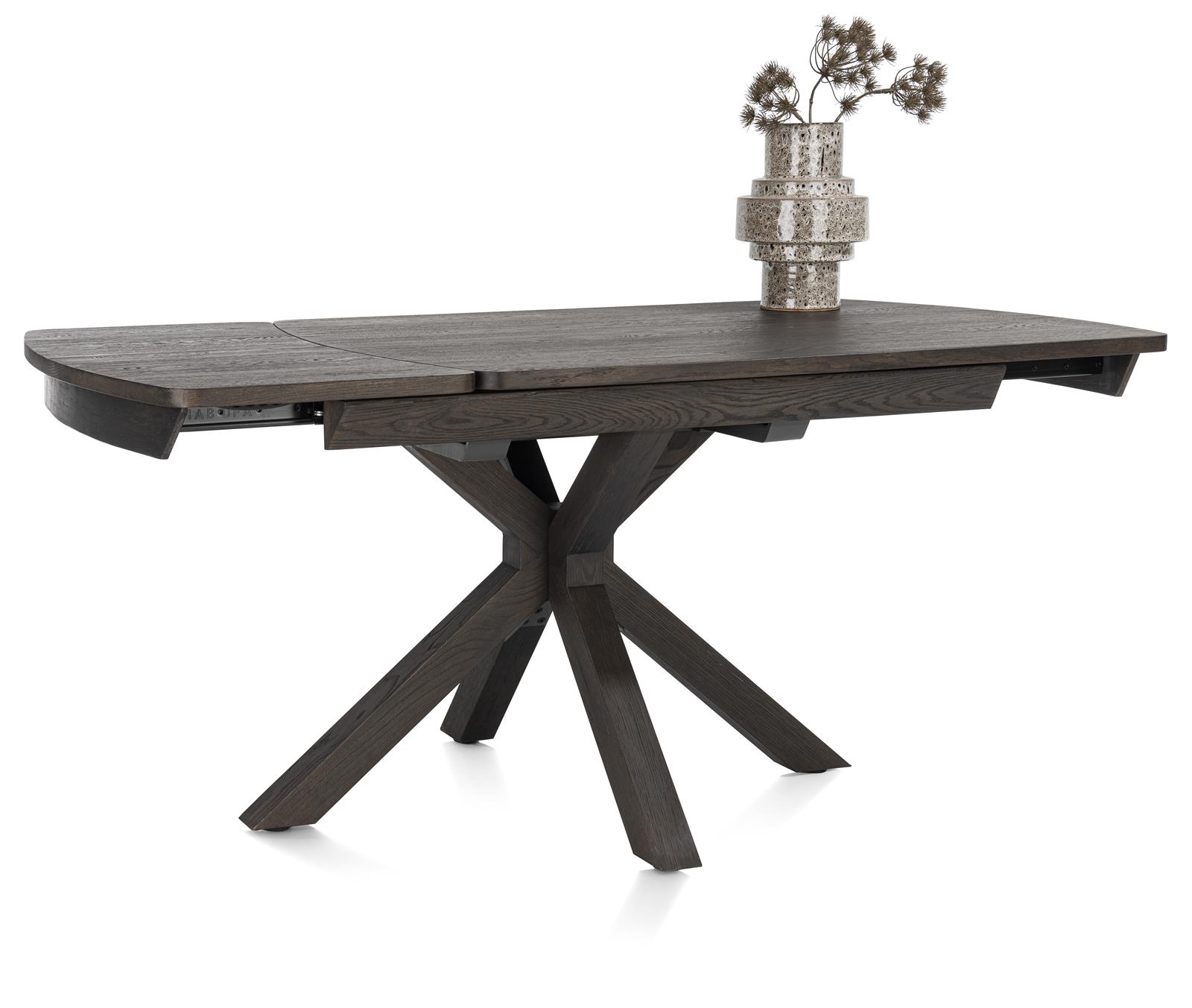 Henders & Hazel Ausziehtisch NYON ca. B100 H77 T140 cm in Eiche furniert Basalt