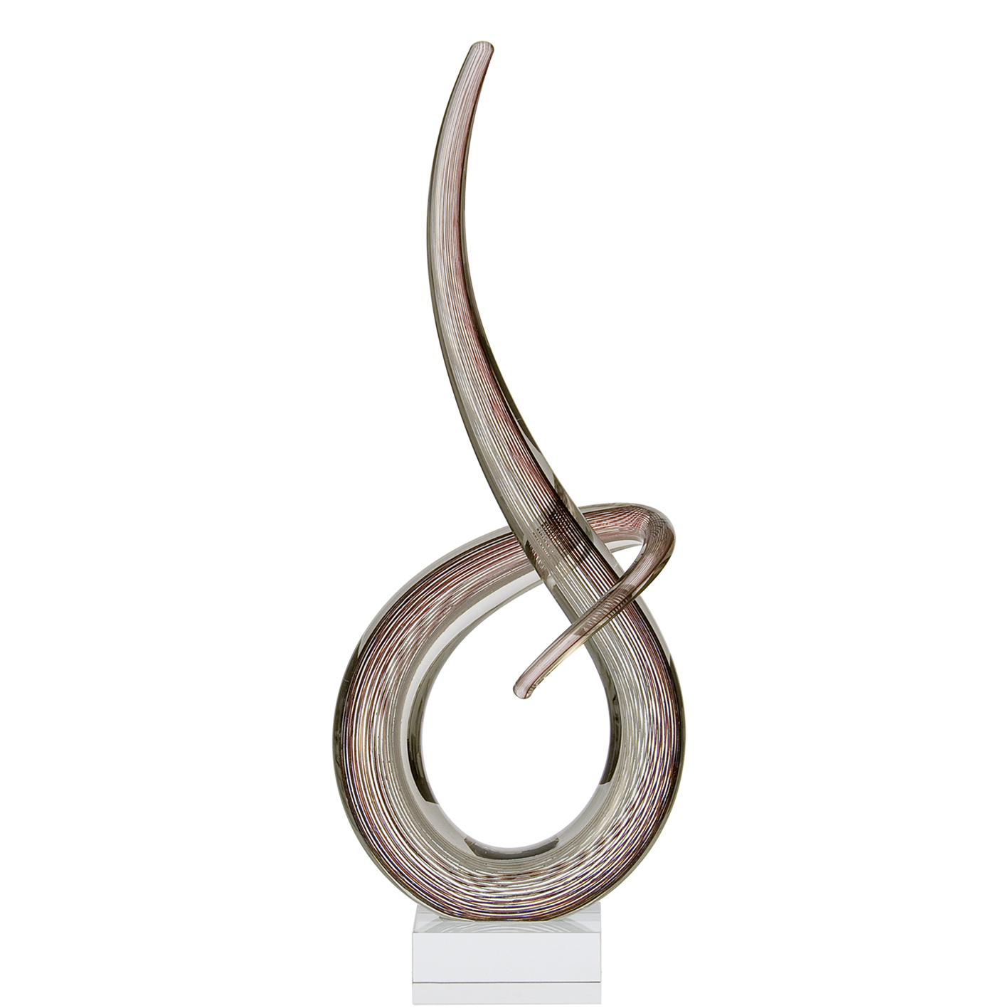 Leonardo Skulptur Sculptur 50cm in Farbe mehrfarbig, Skulptur, glänzend, metallisch, verdreht, Standfuß
