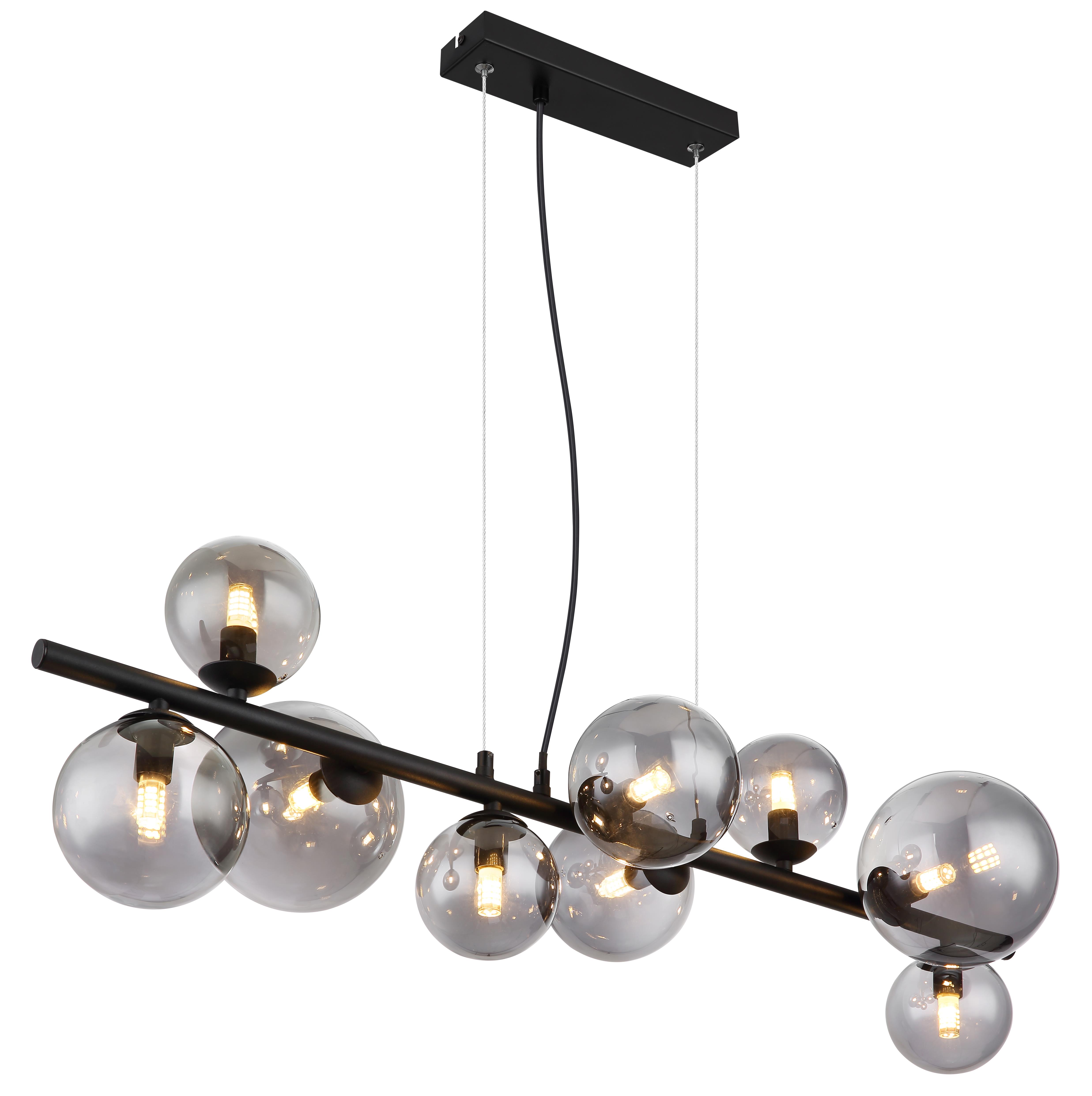LED-Hängeleuchte RIHA in schwarz matt
