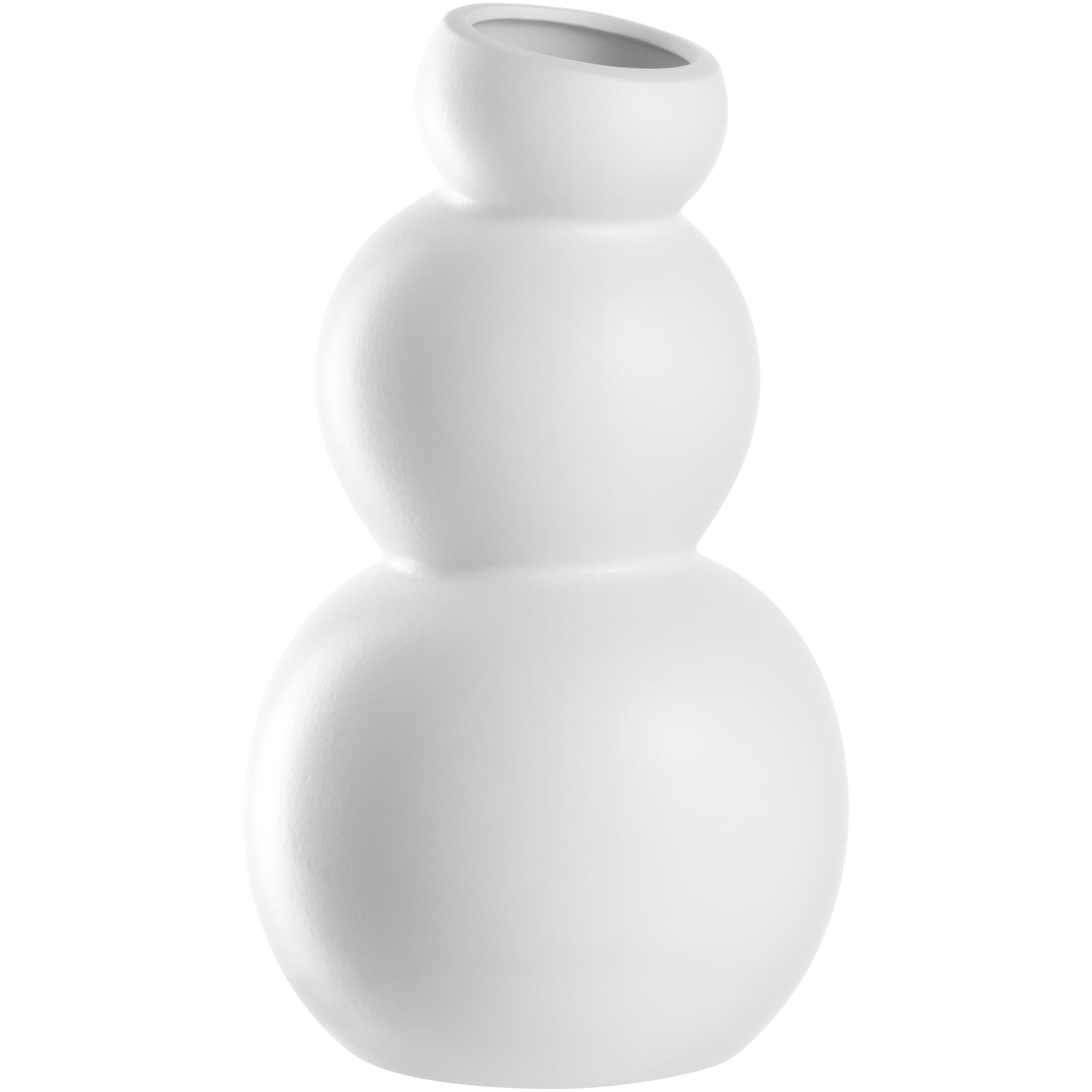 LEONARDO Keramikvase Schneemann 26cm in Farbe weiß, Krug, Töpferei, Vase, Kunst, Porzellan