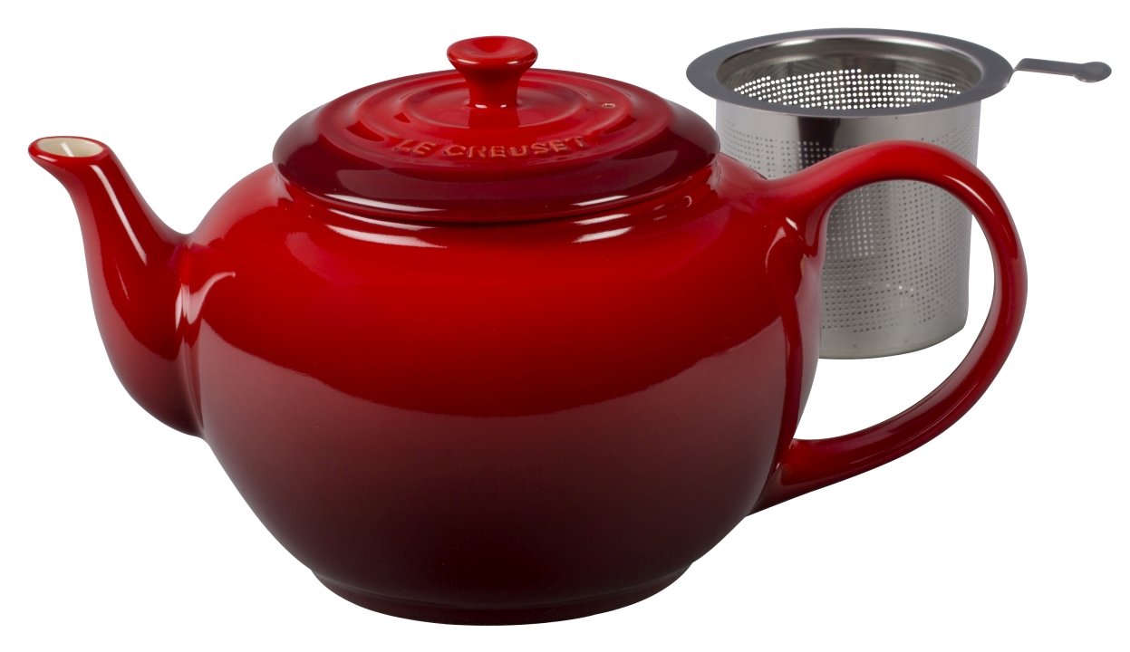 Le Creuset Kanne 1,3 Liter mit Sieb in Kirschrot
