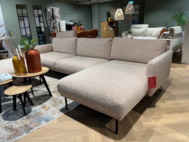 Roomio Polsterecke NO. 4104 ca. 277x154cm in Stoff Donna rusty melange, Couch, Sofa, Wohnzimmer, Ecksofa, Beige