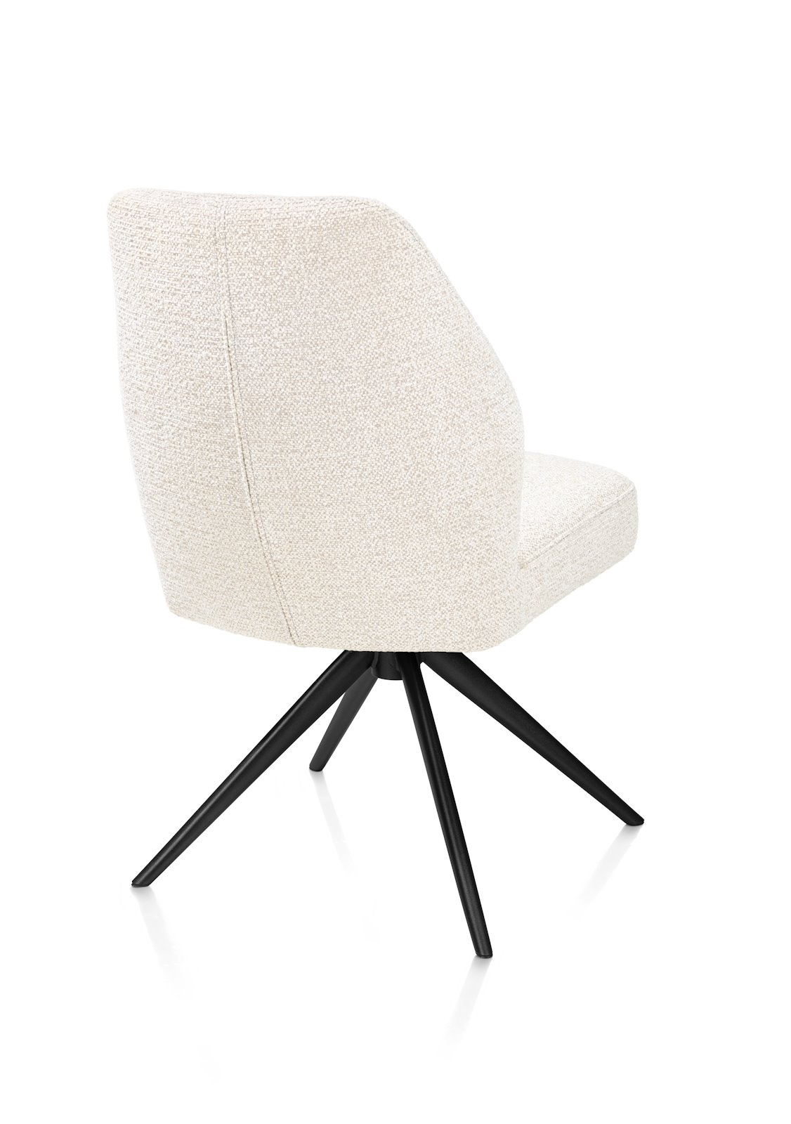 // Stoff Sevilla creme // Metallgestell off black // drehbar mit Rückholfunktion // ca. B60 H88 T66, Sessel, Stuhl, Polsterstuhl, Beige Bezug, Metallbeine