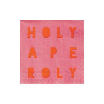 Cocktailserviette HOLY APEROLY in Holy Aperoly, towel, bath towel, pink, orange text, HOLY APE ROLY