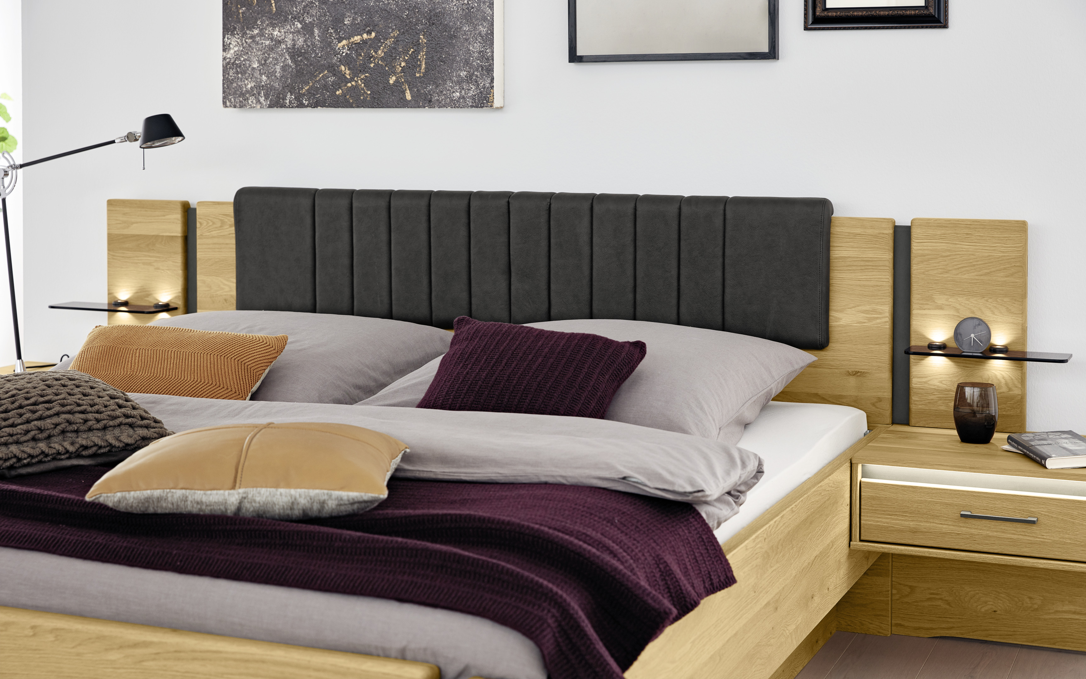 Musterring Komfort-Schlafzimmer SORRENT ca. 180x200cm in Front Natur Eiche teilmassiv/Korpus Eiche Nachbildung Musterring Komfort-Schlafzimmer SORRENT ca. 180x200cm in Front Natur Eiche teilmassiv/Korpus Eiche Nachbildung
