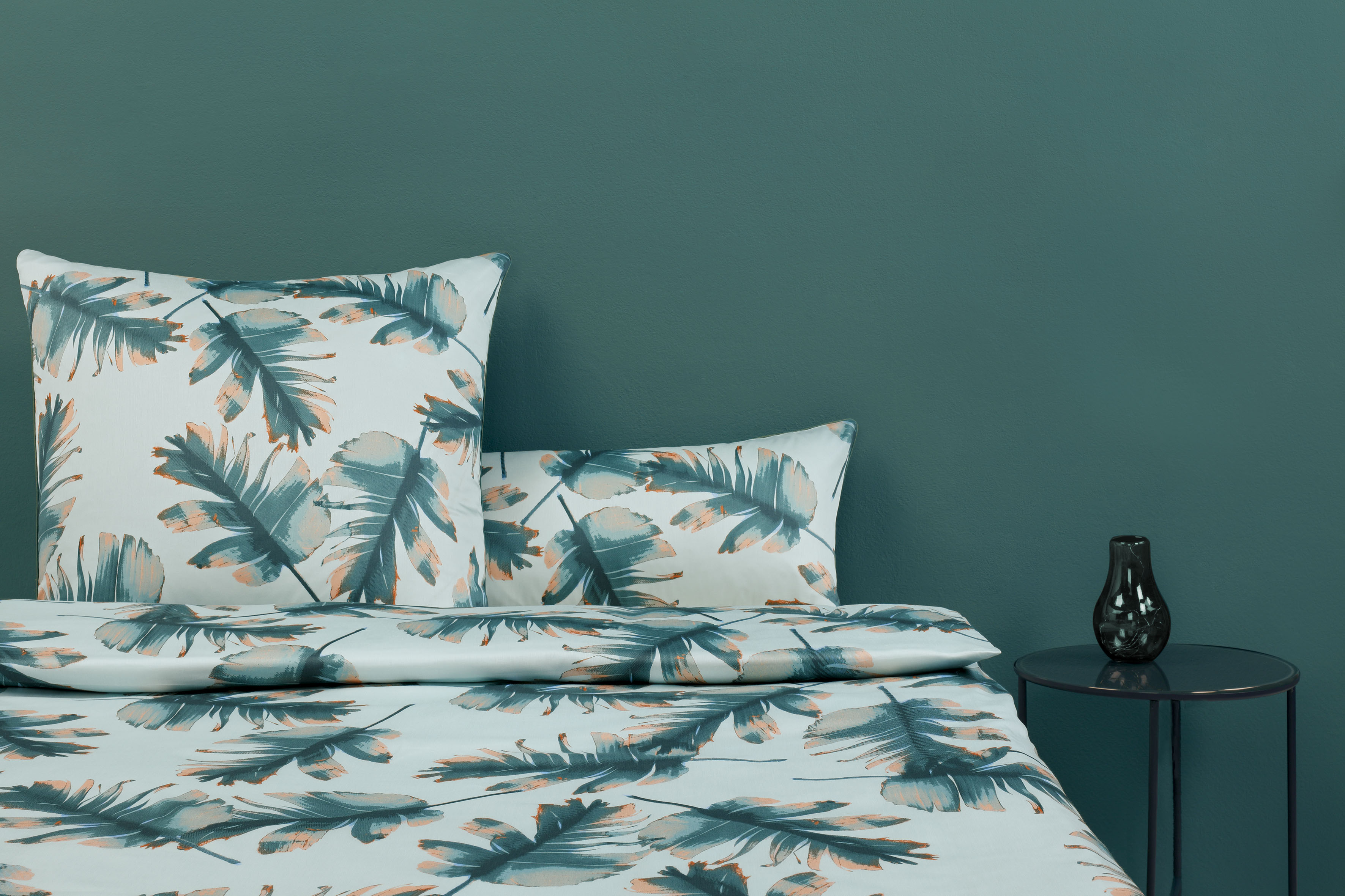 Bettwäsche CALATHEA ca. 155x220cm in Farbe Grün gemustert
