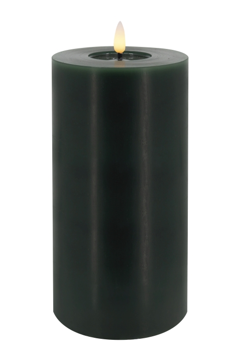 LED-Stumpenkerze WINTER in Grün L.C. Wholesaler LED-Stumpenkerze WINTER ca. Ø 10, H 20cm in green smooth, ca. 10x20cm