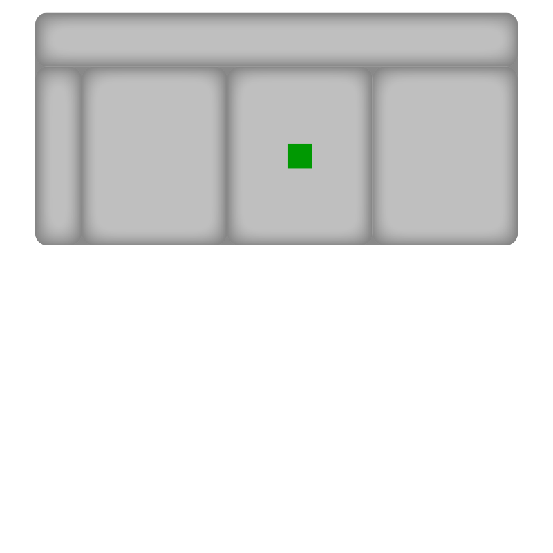 grün, klein, quadratisches, Pixel, Display