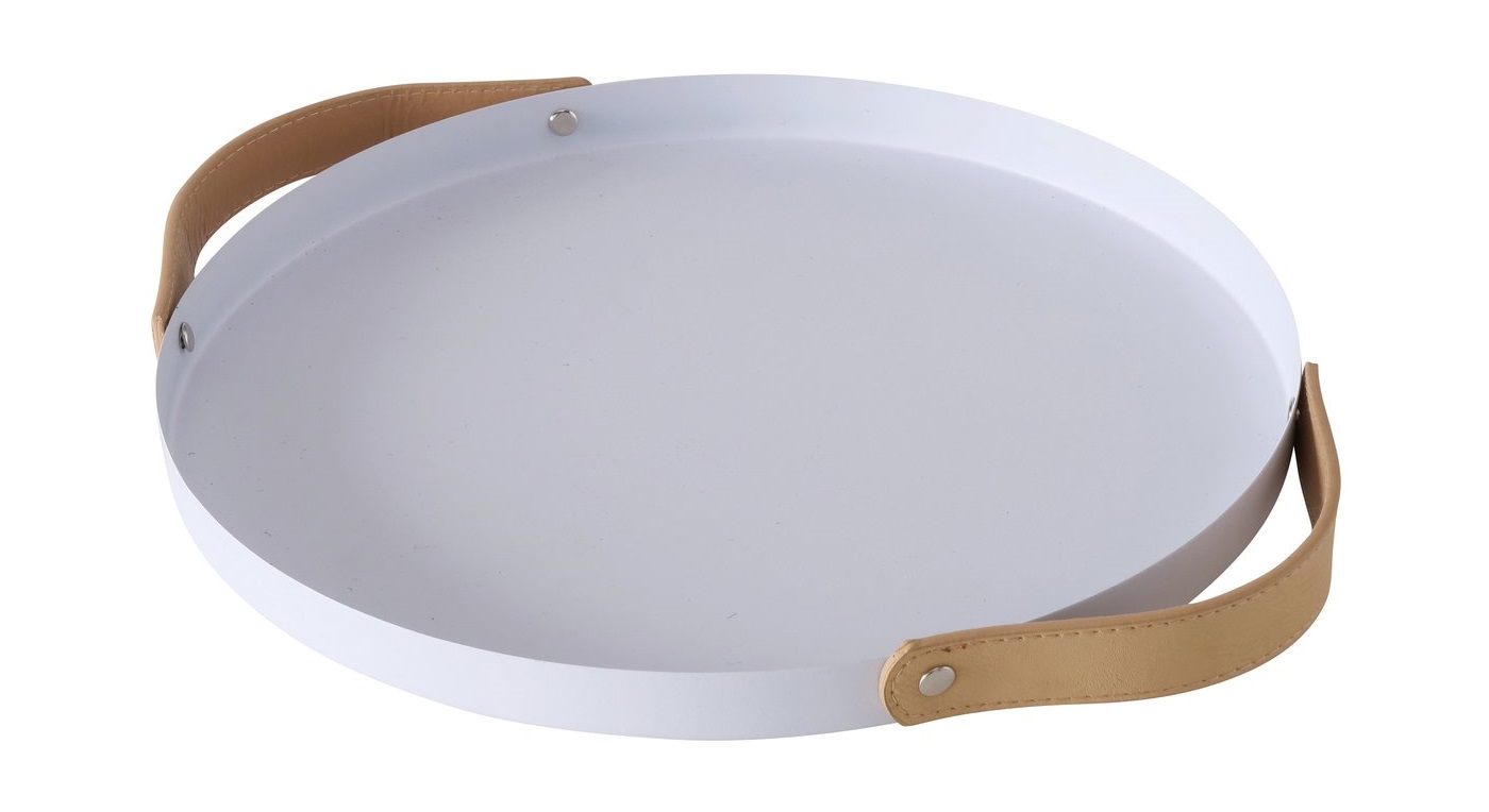 Boltze Tablett Nicola ca. 28cm in Eisen weiß