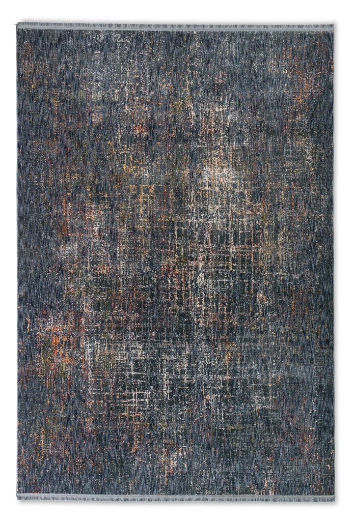 Golze & Söhne Webteppich Sarezzo ca. 133x190cm in Farbe Gitter blau/bunt
