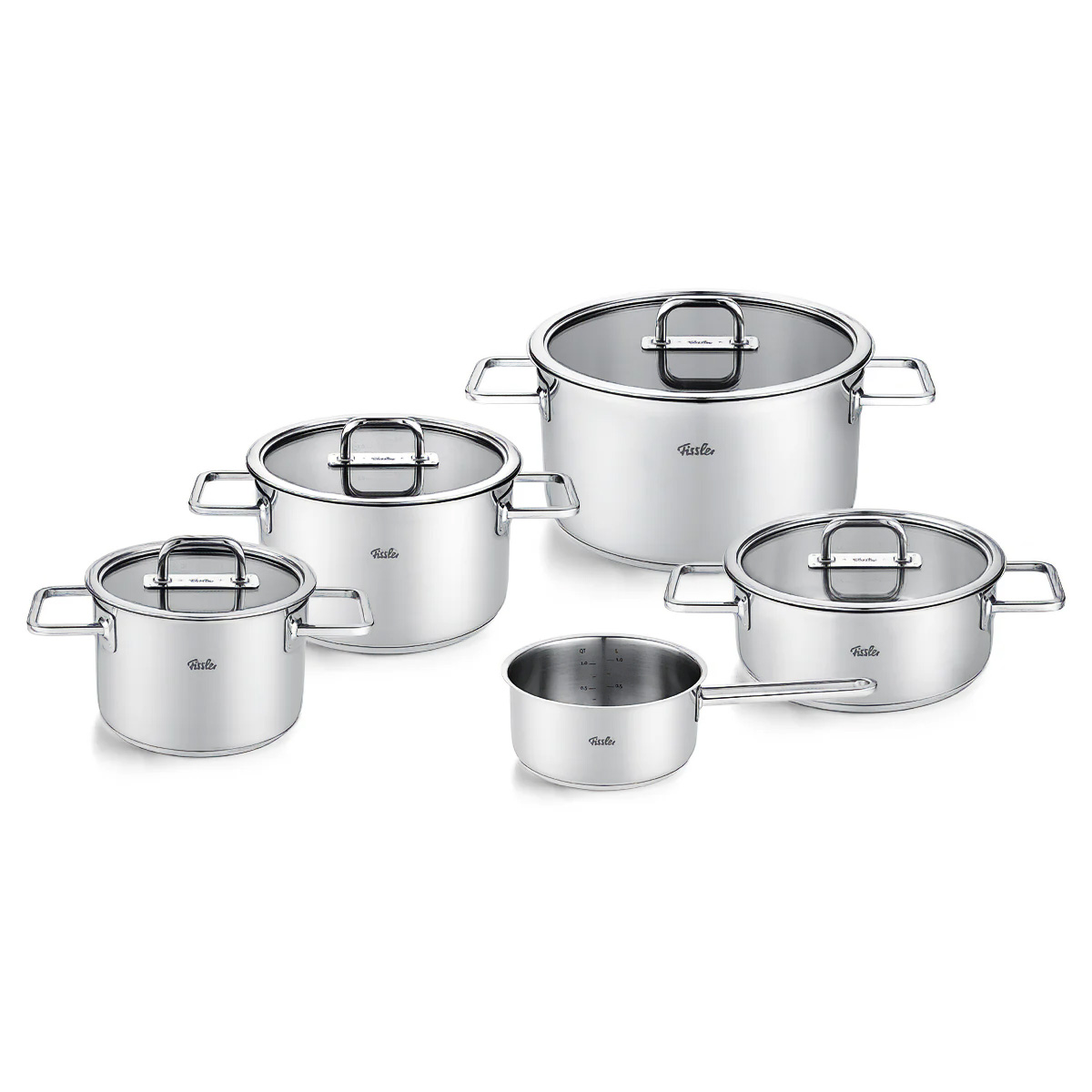 Fissler Topfset Viseo, Kochtopf-Set, Stahl, Edelstahl, Tiegel, Größenvielfalt