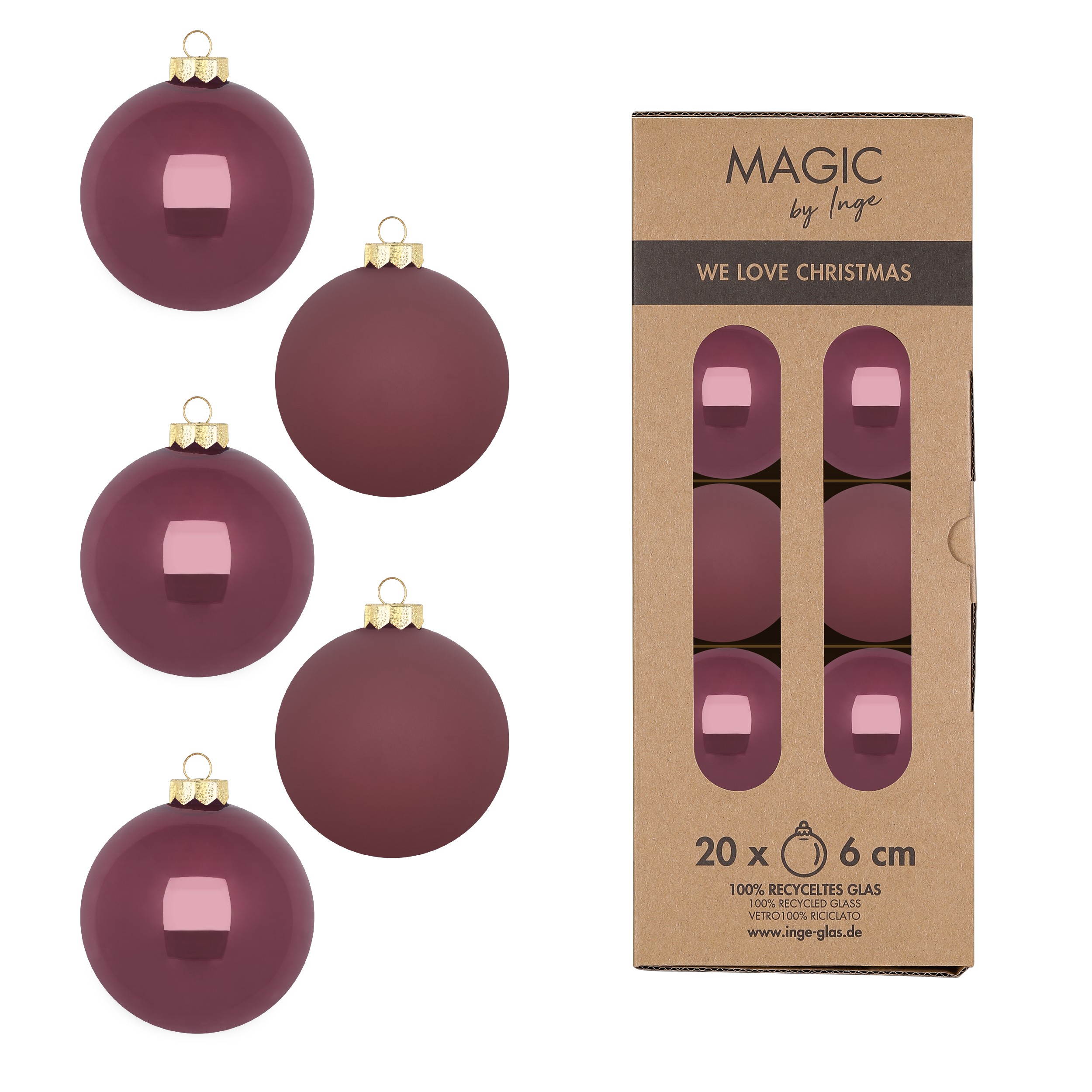 Kugel 6cm in Farbe Dusty Rose (), Zubehor, Ohrring, Schmuck