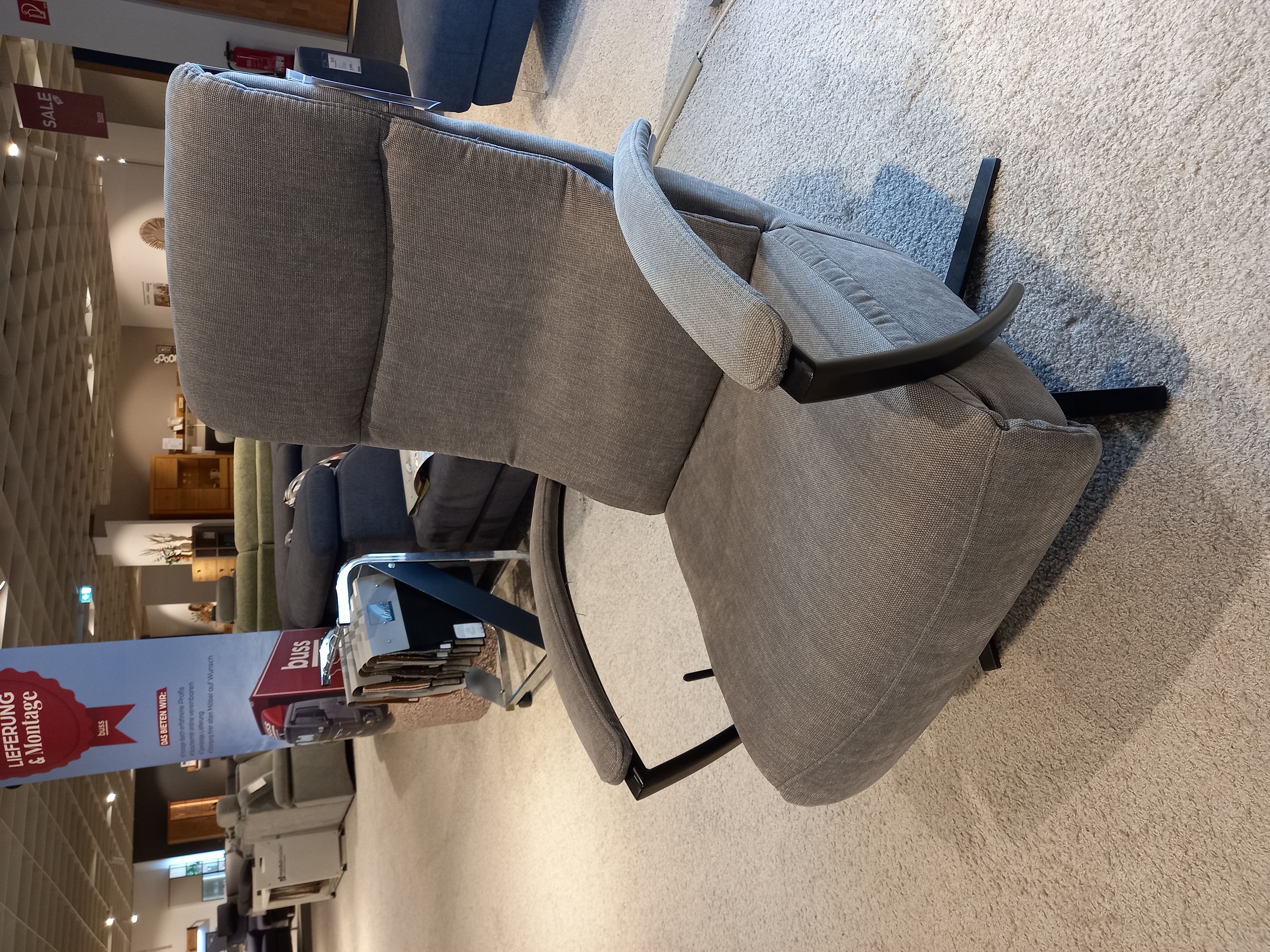 Relaxsessel MM-ZE1062 in Stoff Longlife Easy grey Pg.D