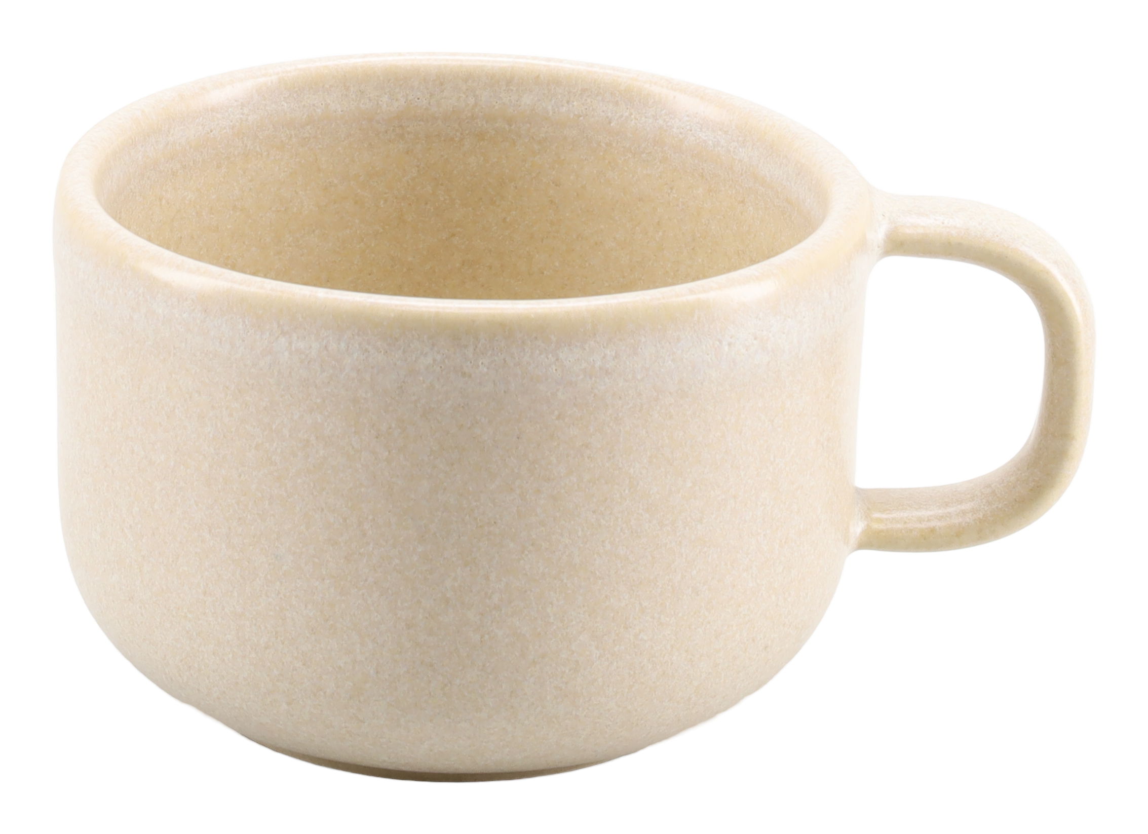 CreaTable Kaffeetasse Uno in Farbe , Becher, Tasse, Keramik, cremefarben, einfacher Stil
