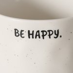 Boltze Becher Be Happy 360ml BE HAPPY in New Bone weiß/schwarz