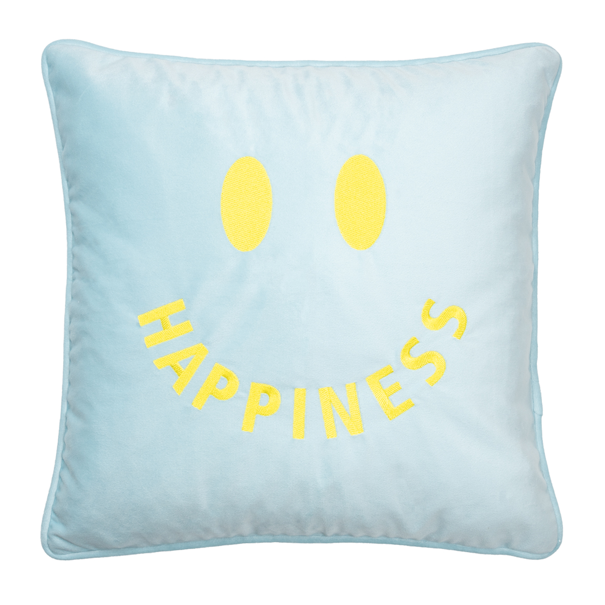 Pad Kissen GRIN ca. 40x40cm in Farbe light blue Pad Kissen GRIN ca. 40x40cm in Farbe light blue, Kissen, Sitzkissen, Kissenbezug, Smiley Muster, Haferface